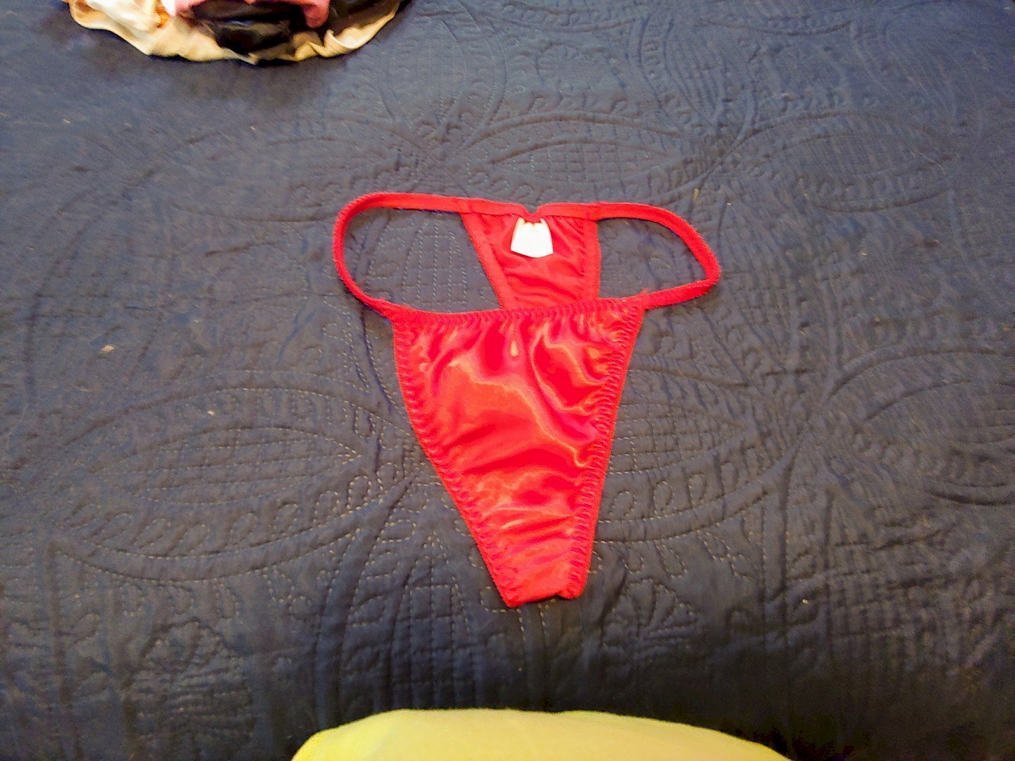 Dirty Red Satin Thong Worlds 1 Marketplace For Used Panties