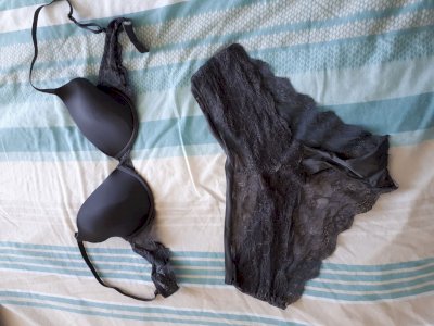 Grey bra and panty set