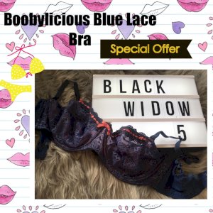 Boobilicious blue lace bra