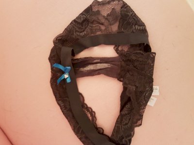 Dark grey lace panties