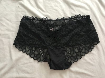 Black lace panties