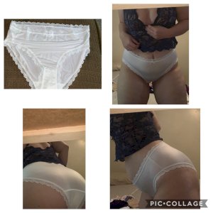 White silky/girly panties