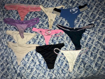 Very very used stained  and holey thongs