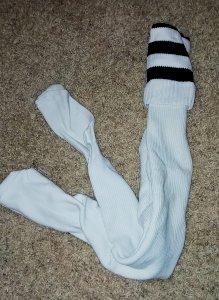 Thigh high cheer tubesocks *2 days worn*