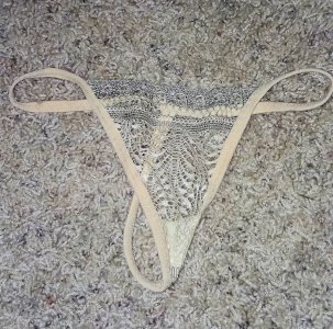 Nude open gusset cheer gstring °•♡ *2 DAYS WORN
