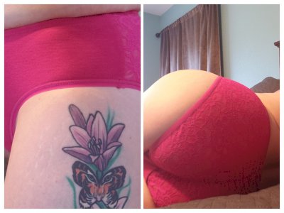VS - Fuchsia Cotton & Lace - Hipster Panty