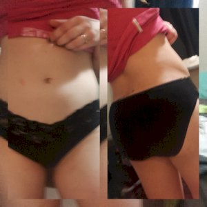 Item 30 - black cotton and lace panties