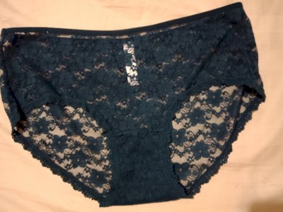 Black lace full brief panties