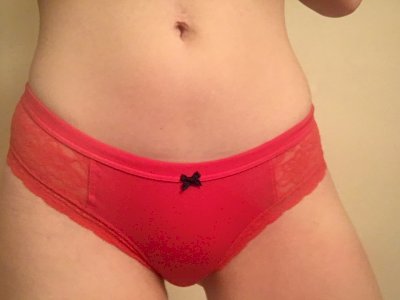 Red cotton fullback panties
