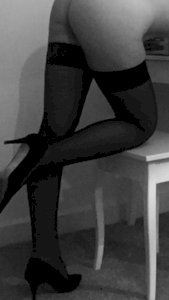 Black lace top hold ups