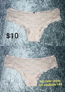 Peachy pink lace bikini