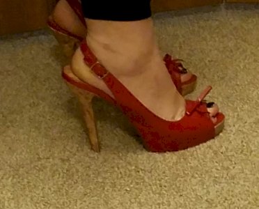 Cherry Red high heels