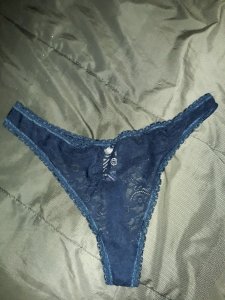 Blue Lace Thongs