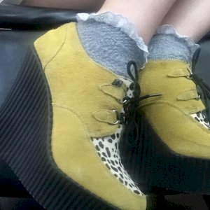 Grey Frilly Socks