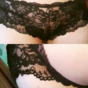Black Lacey French Knickers