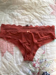 Orange Aerie nylon/elastane cheekys, 2 days wear June 4-5!