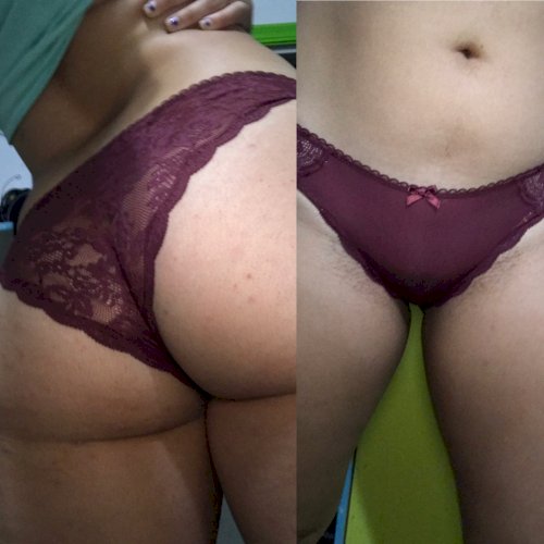 Burgundy lace sparkly panties