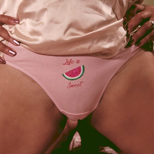 Pink Cotton Thong with water melon detail. $25 - free shipping and authenti…