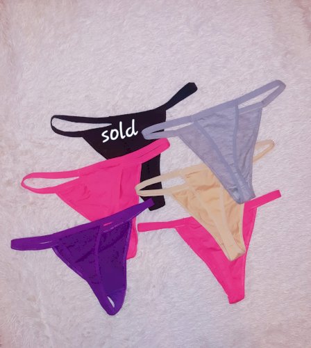 Cheer girl's sexy little cotton thong collection!