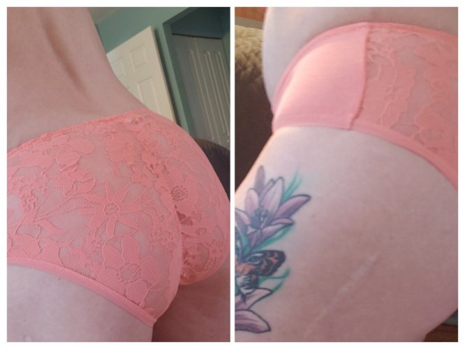 VS - Peach Cotton & Lace - Hipster Panty