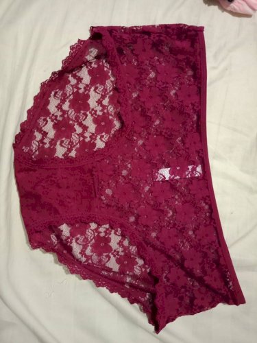 Burgandy lace panties