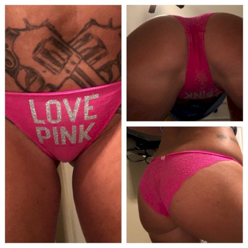 Pink VS lace back panties