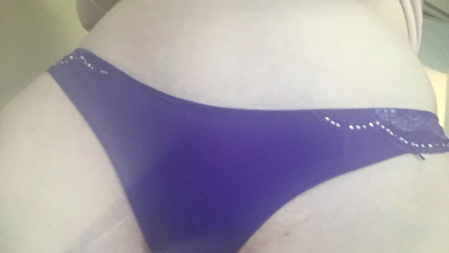 Sexy silk purple thong
