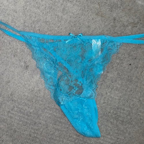 Blue lace g-string for sale