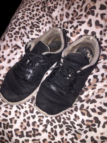Stinky nasty horrible worn work shoes size 4
