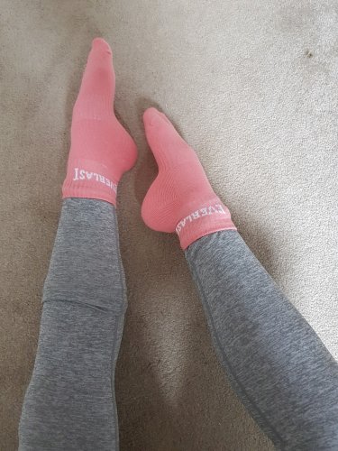 Pink gym sport socks worn