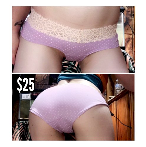 $25 purple&pink cotton fullbacks (w/2 day wear, pics&vid)