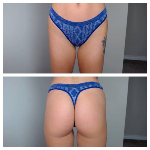 Blue Pattern Aerie Thong ♡