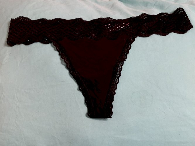 Black Lace Trimmed Thong