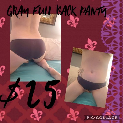 Gray full back panty