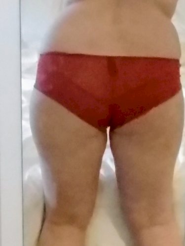 Ann Summers red sheer mesh panties- how do you want them?