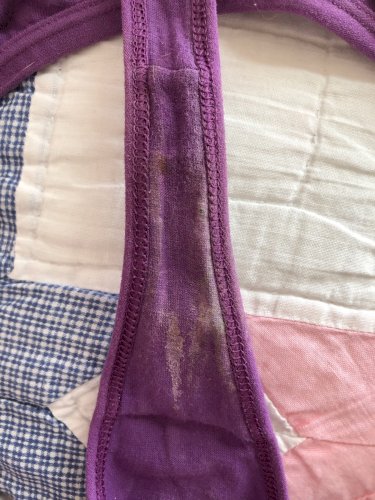 Nasty purple cotton thong, worn June 6-7!